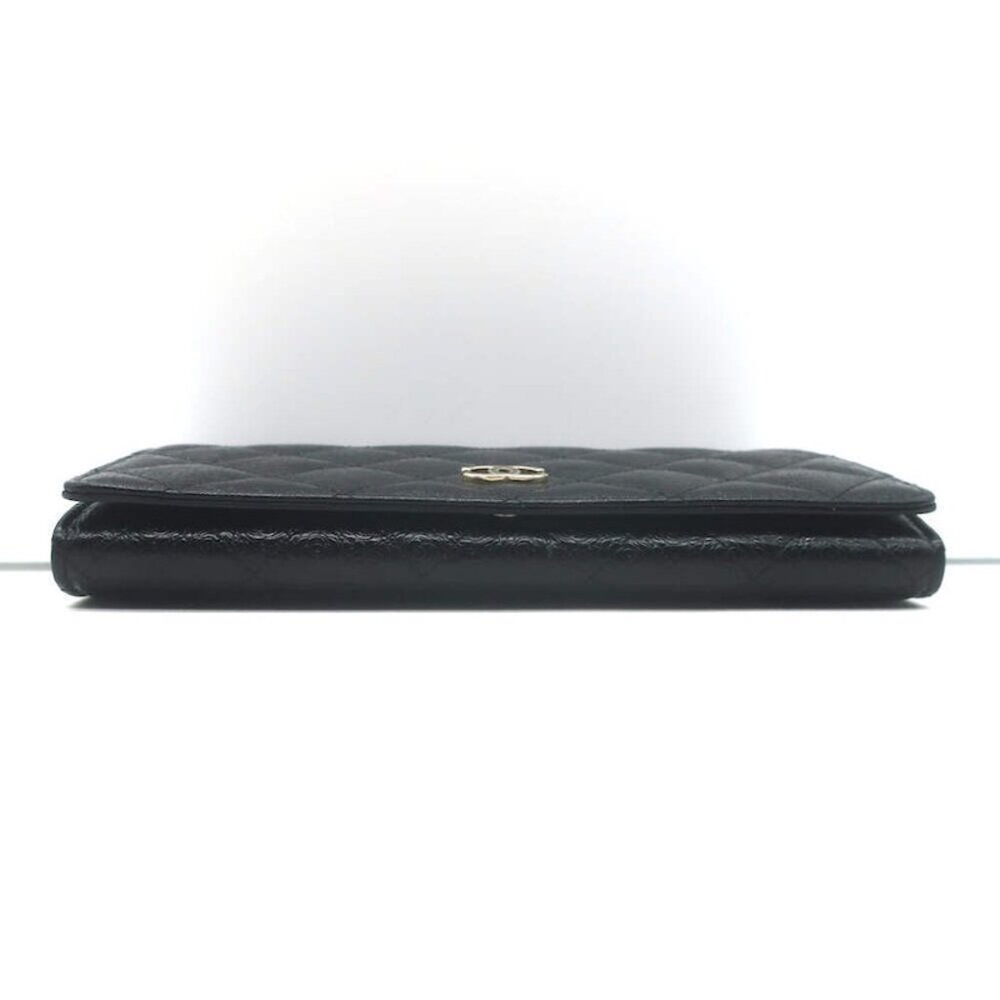 Chanel Camellia-Embossed Quilted Leather L Yen Continental Wallet Black - Picture 8 of 15
